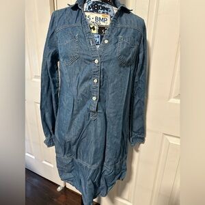 Pre love US polo assn. spring long sleeve denim dress size medium